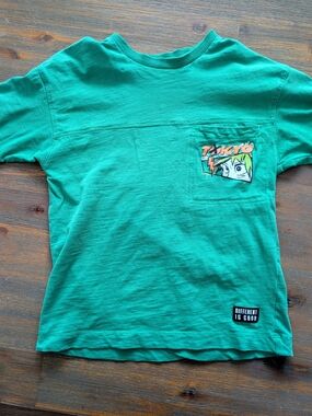 Kids Green 'Tokyo' Graphic Pocket Tee -
